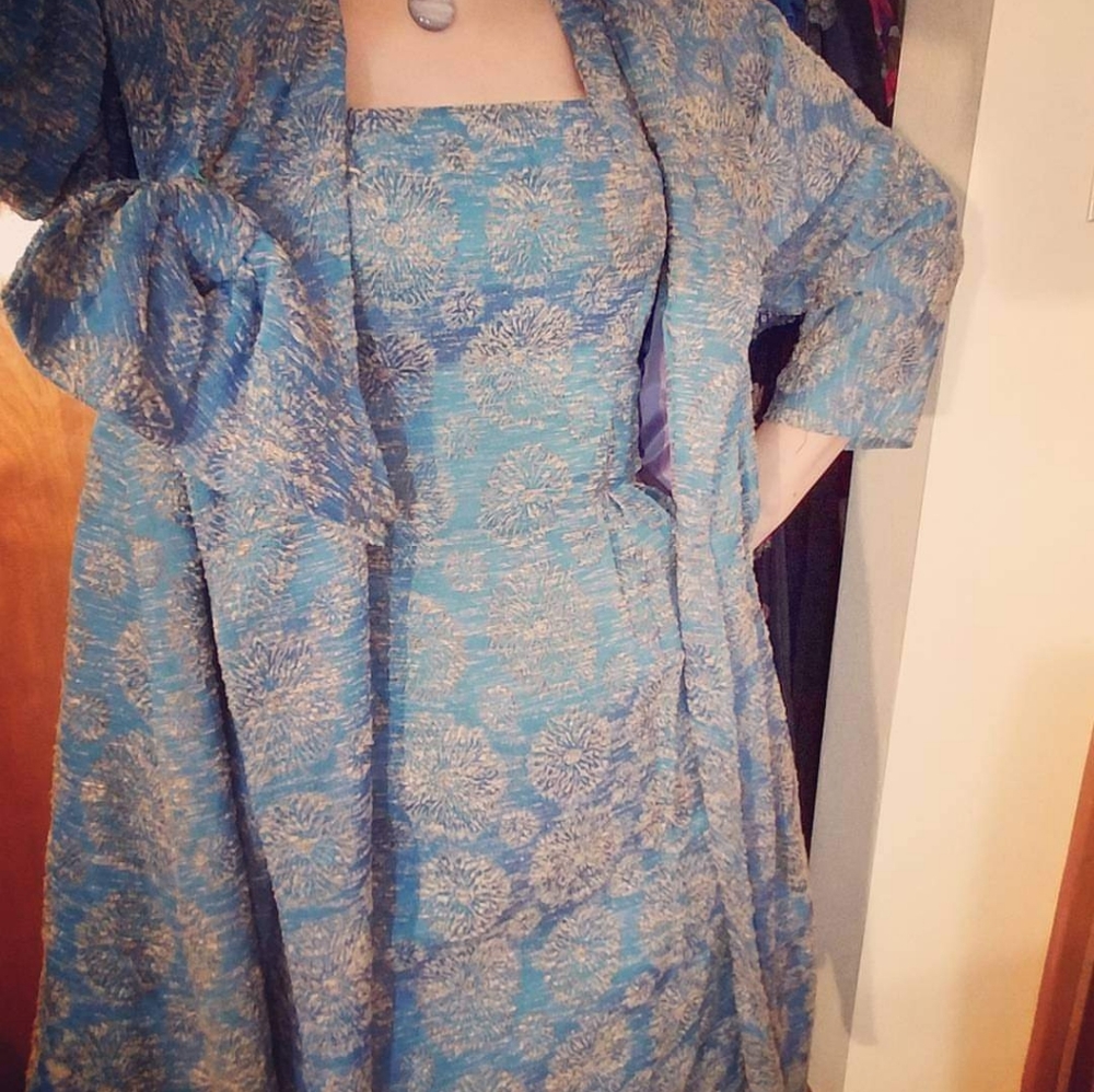 Vintage 1950s 2pc Swing Coat and dress set